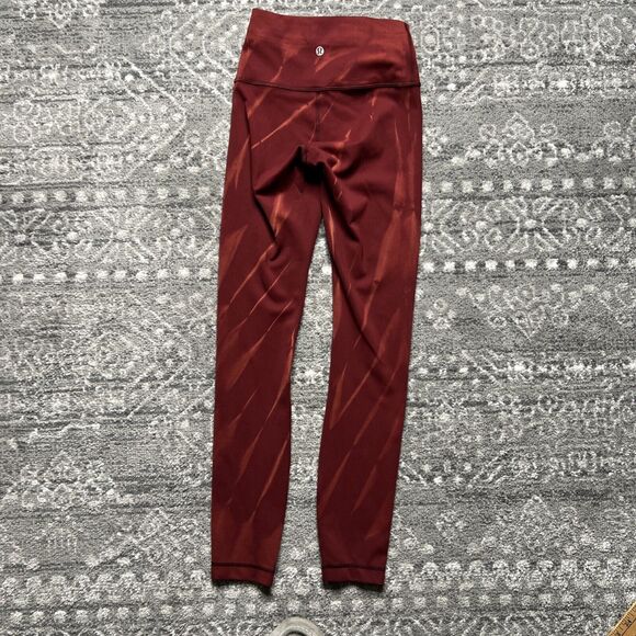 Lululemon Wunder Train High Rise Tight 28 in Size 2 Sun Bleached Wash Red Merlot - Picture 5 of 7